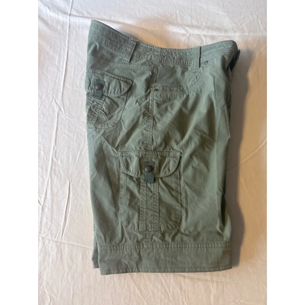 Kuhl Cargo Shorts Womens 8 Green Good Hiking‎ Outdoor Utility Sage Olive